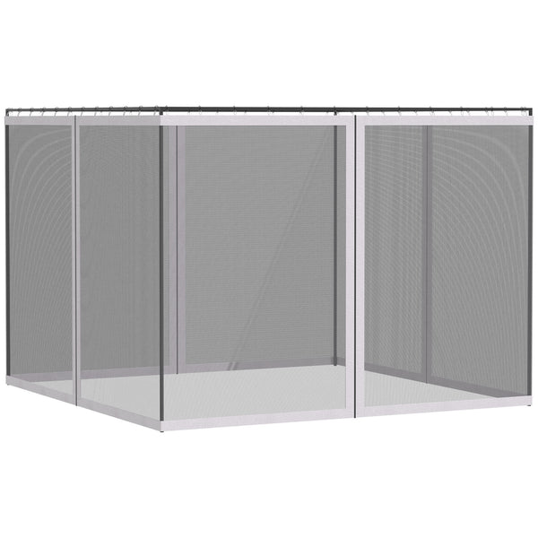 English Elm Outsunny Walk-in Tunnel Greenhouse Steel Frame Pe Cover Mesh Vents Garden Grow Shelter W2225P200873
