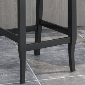 English Elm Christopher Knight Home® - Vienna Tufted Wingback Counter Stools Set of 2 — Button-Tufted Fabric, Nailhead Trim, Rubberwood Frame Charcoal 64856.00CHAR