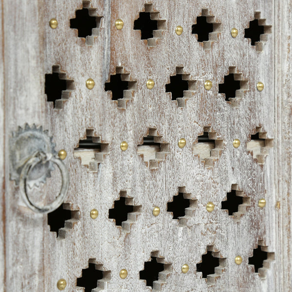 English Elm Christopher Knight Home® - WOODEN Boho Mango Wood Nightstand with 1 Drawer & 1 Door, Washed Distressed White Finish, 17.75"W x 24"H 69357.00