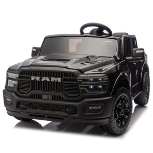 English Elm 24v Licensed Dodge Ram 2500 Kids Ride on Truck with Remote and 4-wheel Suspension W1578P305880