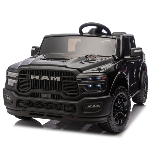 English Elm 24v Licensed Dodge Ram 2500 Kids Ride on Truck with Remote and 4-wheel Suspension W1578P305880