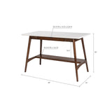 Madison Park Parker Mid-Century Desk MP122-0097 Off-White/Pecan