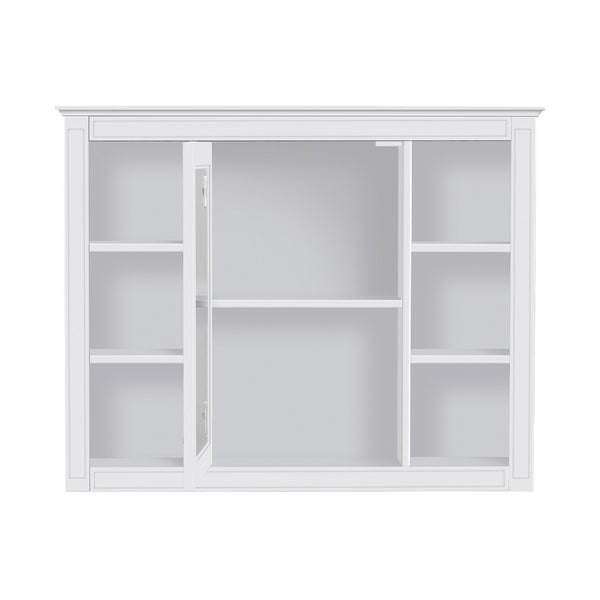 English Elm 36'' Modern Bathroom Vanity Set With Sink, Mirror & Open Shelves - Stylish Storage Solution! N710S236006K