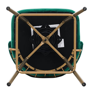 English Elm Christopher Knight Home® - 26" 26" Counter Height Bar Stools Set of 2 Green 180° Swivel Upholstered Bucket Seats with Gold Legs for Kitchen Island Cafe Pub Comfort Durability 26" N762P271582F