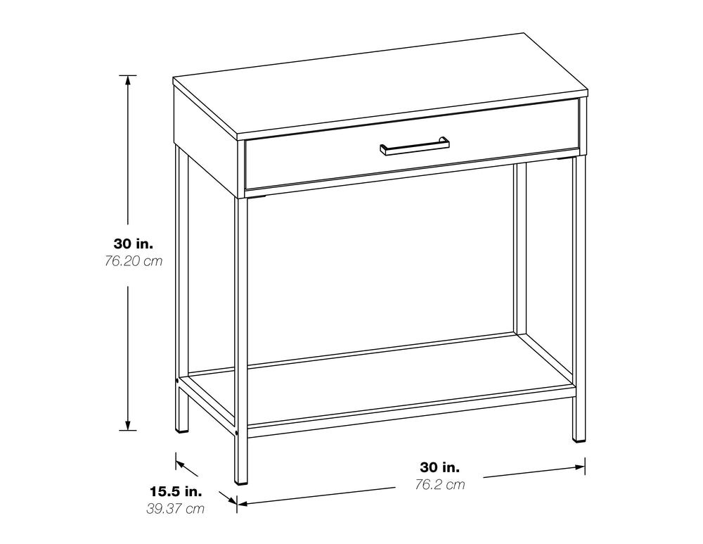 OSP Home Furnishings Quinton 30" Foyer Table Salvage Oak