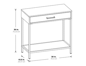 OSP Home Furnishings Quinton 30" Foyer Table Salvage Oak