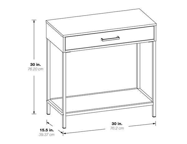 OSP Home Furnishings Quinton 30" Foyer Table Salvage Oak