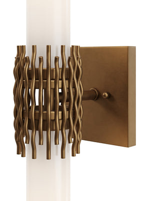 Currey & Company Brietta Elegant Bath Wall Sconce With Unique Wirework Design And Soft Ambient Illumination Brass Glass ,Metal 5800-0069-currey-company