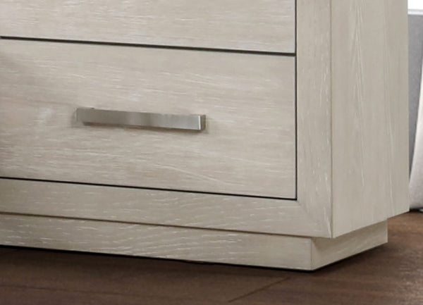 English Elm Transitional Tall Chest Acacia Wood Dovetail Drawers Light Gray Bedroom Storage B2741P434090