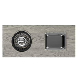 English Elm 47" Outdoor Aluminum Fire Pit Table 50000 Btu Propane with Ice Bucket Station Gray B082P454967