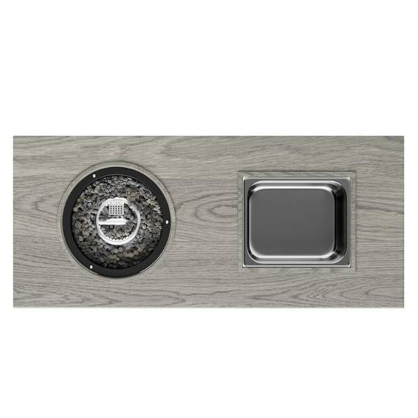 English Elm 47" Outdoor Aluminum Fire Pit Table 50000 Btu Propane with Ice Bucket Station Gray B082P454967