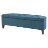 OSP Home Furnishings Jaycee Storage Bench Blue