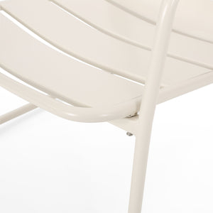 English Elm Christopher Knight Home® - CONRAD Chair with Sleek Iron Frame, Comfortable Curved Seat, Durable Outdoor/Indoor Accent Seating Matte White 65197.00WHI