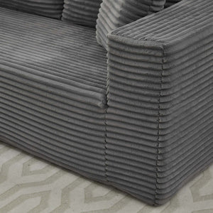 English Elm 106" Cloud Sectional Couch - Left Facing Chaise, Deep Seat Modular Sofa In Gray, No Assembly Needed! W1143S00023