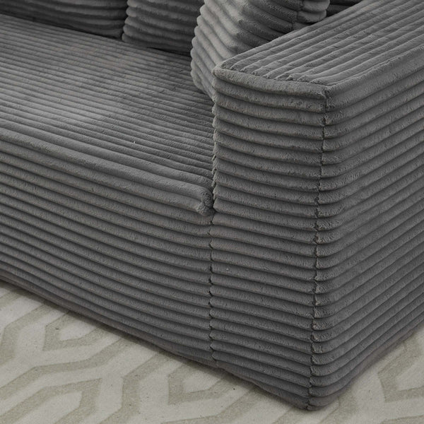 English Elm 106" Cloud Sectional Couch - Left Facing Chaise, Deep Seat Modular Sofa In Gray, No Assembly Needed! W1143S00023