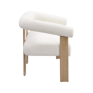 English Elm Christopher Knight Home® - Round boucle armrest loveseat with curved ergonomic design, compact cozy two-seater for small spaces and lofts Beige,Natural N771P370615M