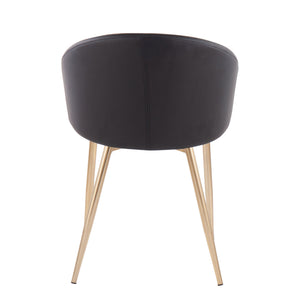 English Elm Chair with Silver Metal Frame and Padded Faux Leather Seat for Modern Dining Spaces Black B202P471295
