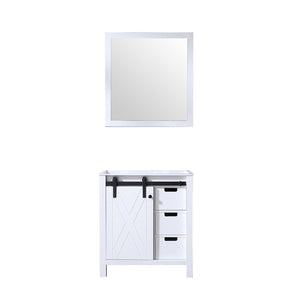 English Elm White Bath Vanity Set With 28 In. Mirror - Stylish 30 In. W Storage Solution For Any Bathroom Style B2731S00522-GIGA