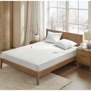 JLA Home Beautyrest - Heated mattress pad with dual-zone warmth, 5 heat settings, 10-hour auto-off, deep 18" fit 75 L x 54 W x 0.8H BR55-5285