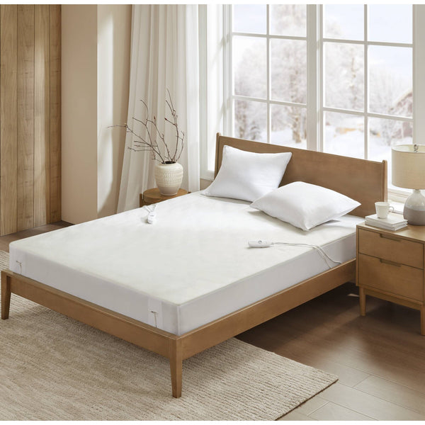 JLA Home Beautyrest - Heated mattress pad with dual-zone warmth, 5 heat settings, 10-hour auto-off, deep 18" fit 75 L x 54 W x 0.8H BR55-5285