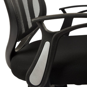 OSP Home Furnishings Screen Back Mesh Task Chair with Lumbar Support Ergonomic Seating for Home Office Use EM69202N-3M