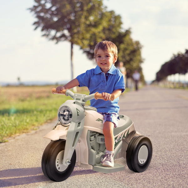 English Elm Qaba 6v Toddler Electric Motorbike with Bubble Machine Led Light and Music Cream White W2225P249812