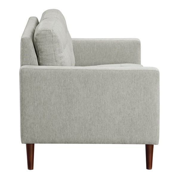 OSP Home Furnishings Grayburn Mid-Century Loveseat Smoke