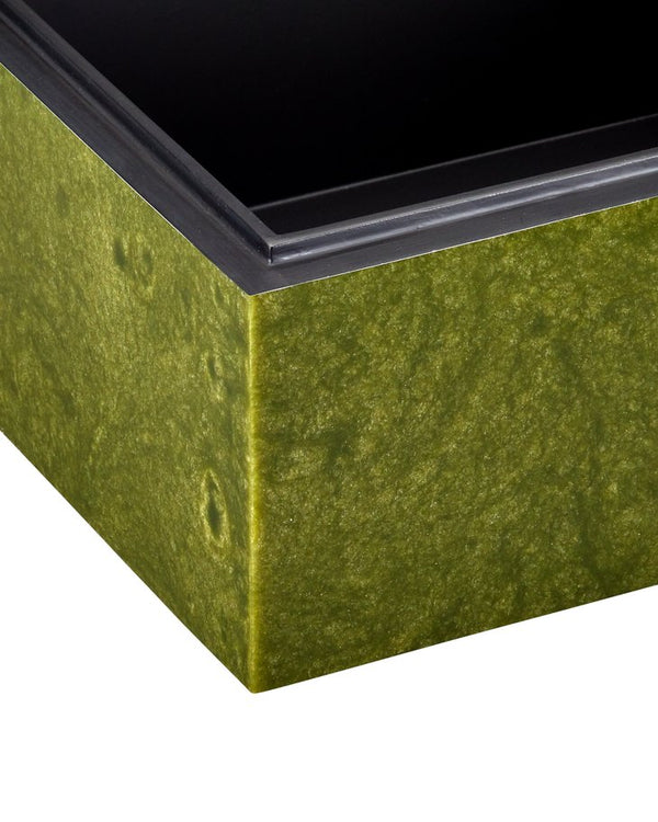 Currey & Company Rina Box: Elegant Decorative Storage With Mesmerizing Organic Patterns For Your Cherished Items Green Composite ,Engineered Wood 1200-1024-currey-company