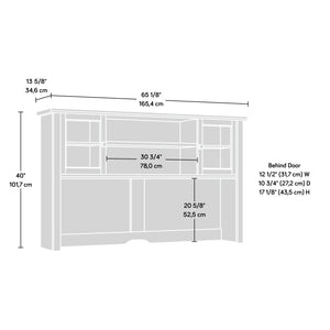 English Elm Hutch, Elegant Brown-Finish Storage Solution With Adjustable Shelf For Home Or Office Display Needs B356P367879