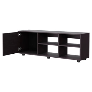 English Elm Wengue Tv Stand With Elegant Wood Finish, Open Shelves & Concealed Storage For Small Spaces B062P290262-GIGA