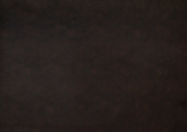 English Elm Formal Queen Bed With Sleigh-Style Upholstered Headboard, Dark Brown Finish & Intricate Carvings B011S02038