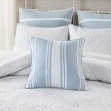 Harbor House Crystal Beach Coastal Pieced Square Pillow HH30-706A White