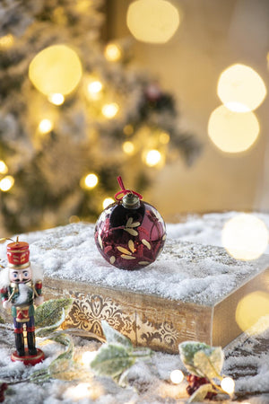 English Elm D3" Elegant Glass Christmas Ball Ornaments Set Of 12 For Festive Holiday Decor & Party Charm W2078P247870