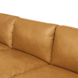 English Elm Large Modular Sectional Sofa Top Grain Leather Match Square Arm Living Room Ginger B2748S00138