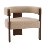 Christopher Knight Home® - Noble House - - Modern Upholstered Boucle Fabric Accent Arm Chair