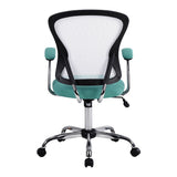 OSP Home Furnishings Gianna Task Chair White/Linen Turquoise