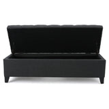 Christopher Knight Home® - Noble House - Ottilie Contemporary Button-Tufted Fabric Storage Ottoman Bench