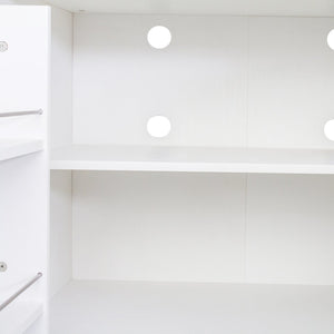 English Elm 62.99In Kitchen Pantry Cabinet - Stylish White Buffet With Multi-Level Shelves For Any Room Storage W331S00152