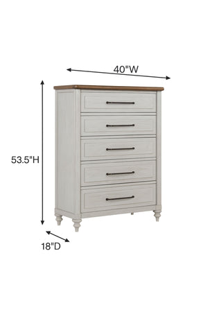 English Elm Drwaer Chest in Cement and Sand Finish — Solid Mindi Veneer, Felt & Cedar Lined Drawers, Classic Elegance B2699P395254