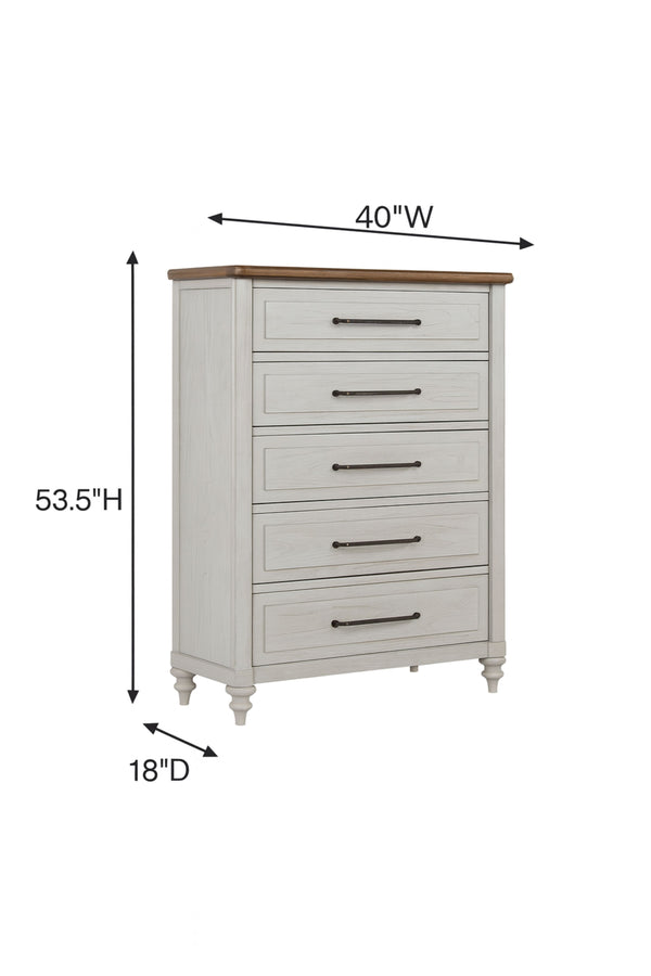 English Elm Drwaer Chest in Cement and Sand Finish — Solid Mindi Veneer, Felt & Cedar Lined Drawers, Classic Elegance B2699P395254