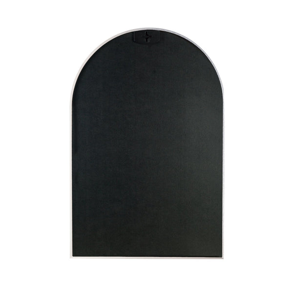 English Elm 24X32 Inch Silver Metal Framed Arched Bathroom Mirror - Modern Elegance For Stylish Homes W2203P303828