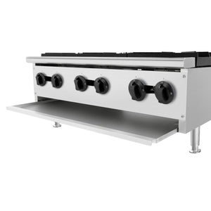 English Elm 180,000 Btu Six Burner Commercial Gas Hot Plate Stainless Steel Restaurant Range W3629P462154