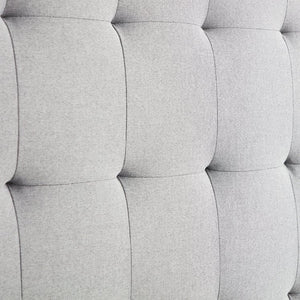 English Elm Generic Rectangle Square Tufted Headboard Queen Gray - Adjustable 46-58" Linen Upholstered, Versatile Mounting Options B350P394832