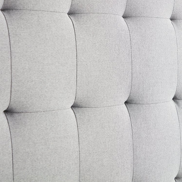 English Elm Generic Rectangle Square Tufted Headboard Queen Gray - Adjustable 46-58" Linen Upholstered, Versatile Mounting Options B350P394832