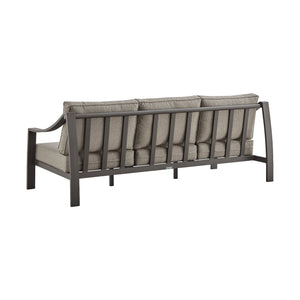English Elm Umbriax Aluminum Outdoor Sofa Brown — All-Weather Fabric, Quick-Dry Cushions, Removable Covers, No Assembly B2736P354342