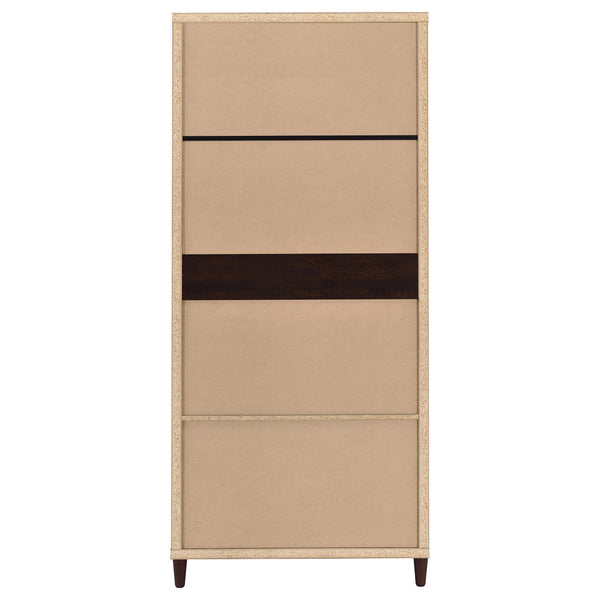 English Elm Nestor Rustic Tobacco 2-Drawer Tall Accent Cabinet with 2 Doors — Slim 72" Storage Console for Living Room B062P353488