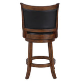 English Elm Jayz Black and Dark Brown Stool With Flared Legs