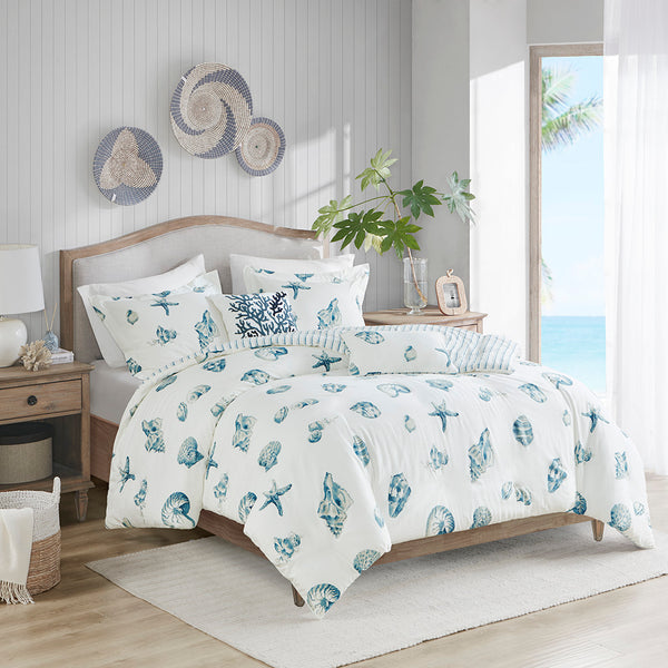 Harbor House Beach House Coastal 3 Piece Duvet Cover Set HH12-100 Blue