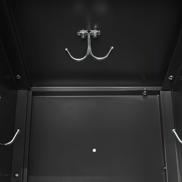 English Elm 3 Door 72"H Metal Lockers - Triple Compartment Steel Cabinet with Individual Locks, Durable Black T2398P285652