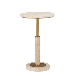 Miles Travertine Accent Table